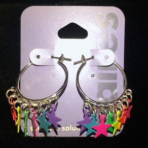 Claire’s Star Hoop Earrings